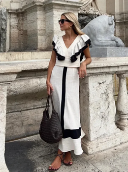 GIULIA - Completo Due Pezzi Nero e Bianco