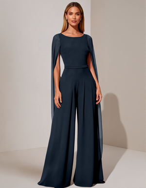 SONDALO - Tuta in chiffon girocollo con vita sagomata