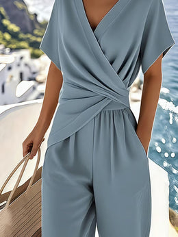 CHIARA - Set estivo elegante blu beige e verde