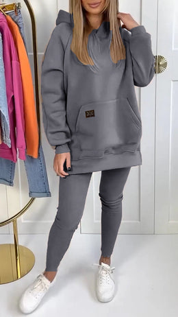 GIULIA - Set casual in felpa e leggings multicolore