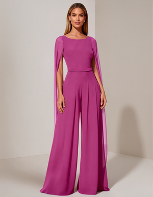 SONDALO - Tuta in chiffon girocollo con vita sagomata