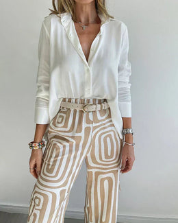 ABIGAIL - Jumpsuit Donna in Tonalità Khaki, Grigio e Arancione