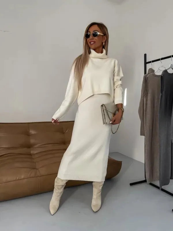 RAISSA - Completo Abito e Maglione Dolcevita