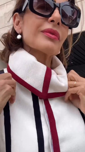 DRUSILLA - Completo Giacca Color Block e Pantaloni Ampi