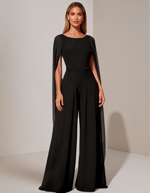 SONDALO - Tuta in chiffon girocollo con vita sagomata
