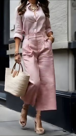 Coordinato • Lino • Camicia e pantalone palazzo ✨ — foto 2