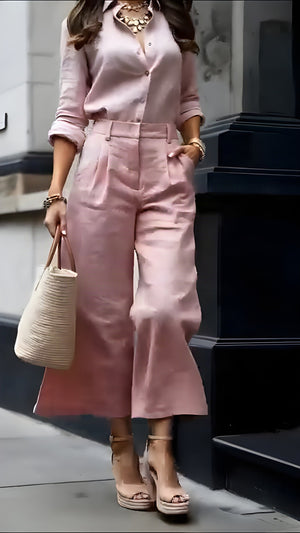 Coordinato • Lino • Camicia e pantalone palazzo ✨ — foto 3