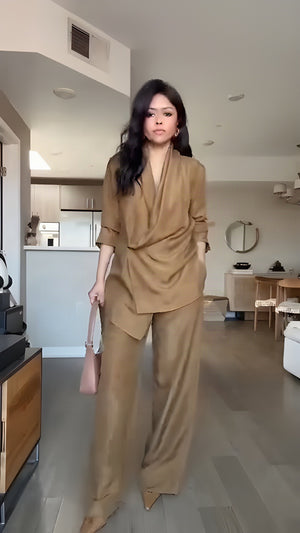 Coordinato • Satin • Blazer e pantaloni fluidi ✨ — foto 3
