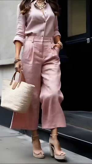 Coordinato • Lino • Camicia e pantalone palazzo ✨ — foto 5