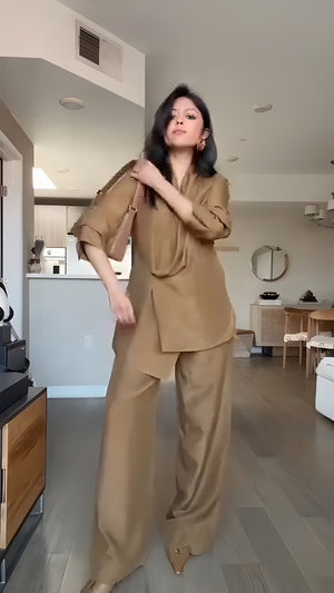 Coordinato • Satin • Blazer e pantaloni fluidi ✨ — foto 5