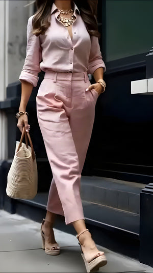 Coordinato • Lino • Camicia e pantalone palazzo ✨ — foto 4