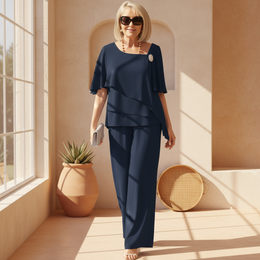 CORINNA - Set elegante blu navy