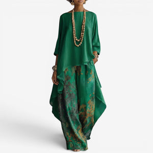 GIOVANNA - Completo blusa due pezzi raffinato