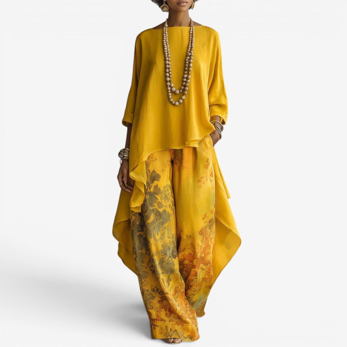 GIOVANNA - Completo blusa due pezzi raffinato