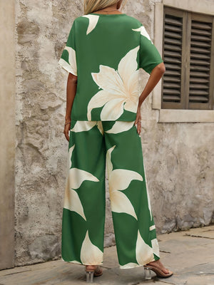 Completo Estivo alla Moda con Stampa, Set Due Pezzi Top e Pantaloni — foto 4