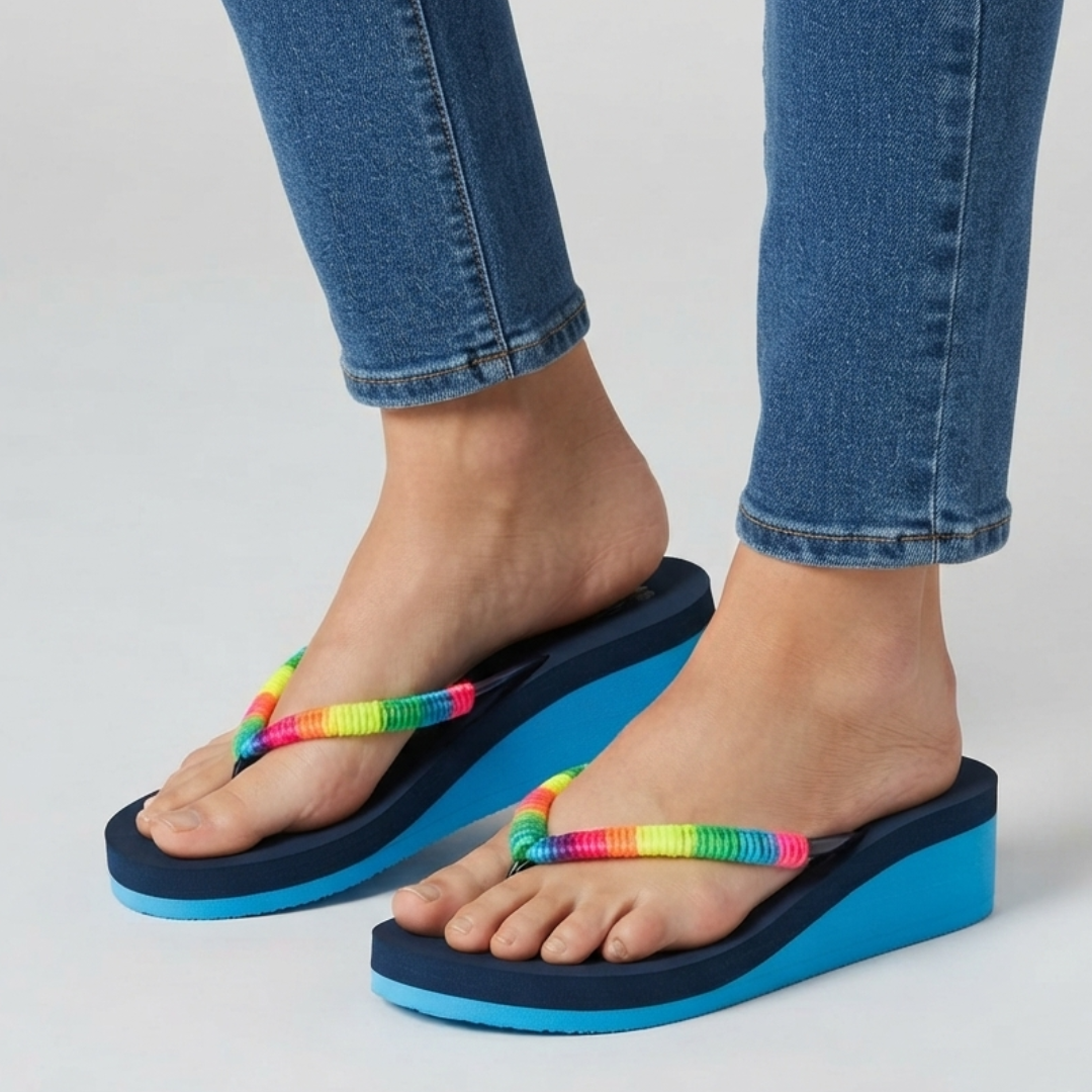 Zaira - Infradito comoda donna con zeppa