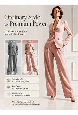 LUDOVICA - Completo elegante da lavoro in rosa, beige, grigio e caffè